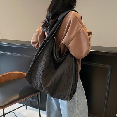 Fashion Retro Large-capacity Lazy Wind Leopard Print Tote Bag Niche Versatile Underarm Shoulder Bag Canvas Shoulder Women's Bag