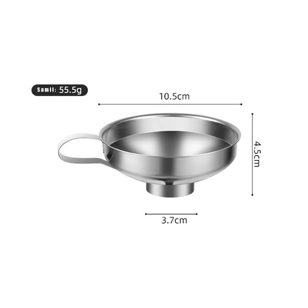 

Stainless Steel Wide Mouth Salad Dressing Funnel Large Diameter Jam Funnel Thickened Multi Purpose Premium Household Funnel Tool
