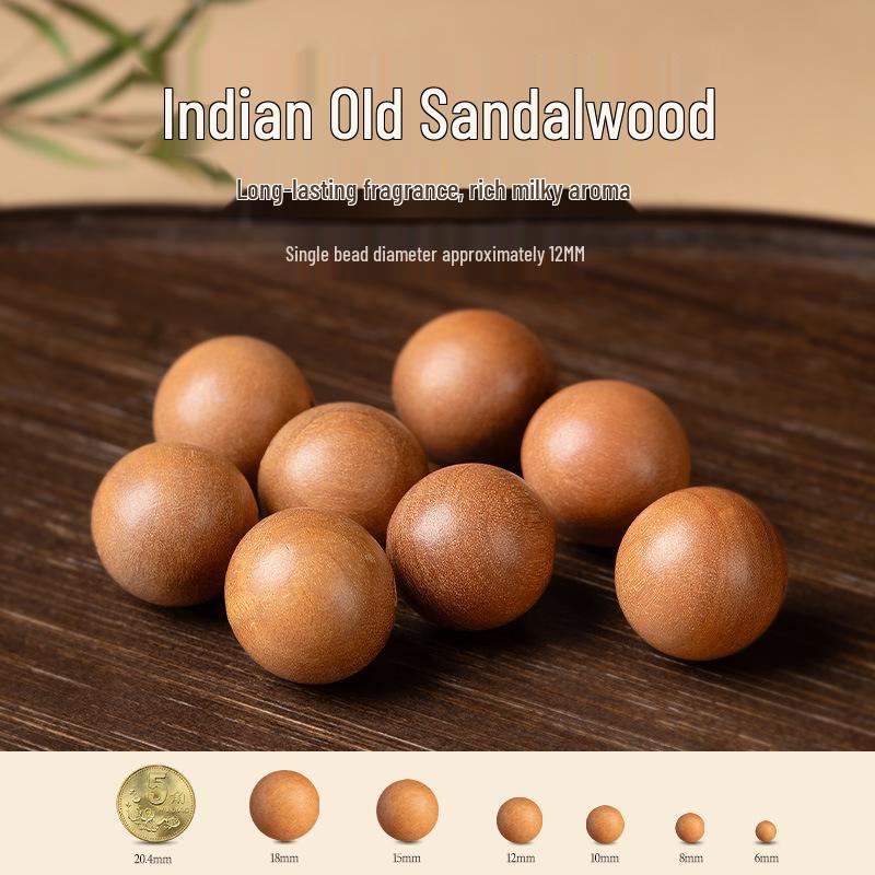 Sandalwood Loose Beads Accessories: Fragrant 8-Buddhist Hand String Beads