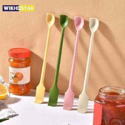 Silikon Mini Schaber Backen Doppelseitig Zwei in Eins Spatel Marmeladenglas Schaber Löffel Set