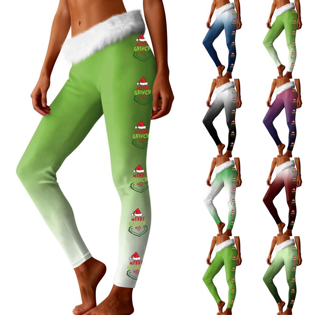 Women's Fashion Casual Fleece-Lined Patchwork Print Straight-Leg Pants