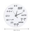 Density Board Circular Acrylic Silent Wall Clock 11.81in No Glass Cover Design No Tick Indoor Wall Timepiece White