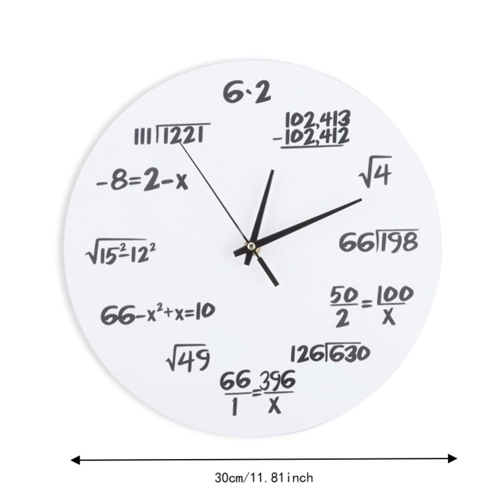 Density Board Circular Acrylic Silent Wall Clock 11.81in No Glass Cover Design No Tick Indoor Wall Timepiece White