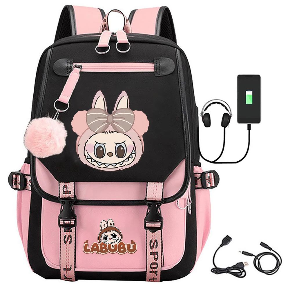 2025 New Schoolbag Junior High School High School Student USB Multi-function Large Capacity Student Schoolbag