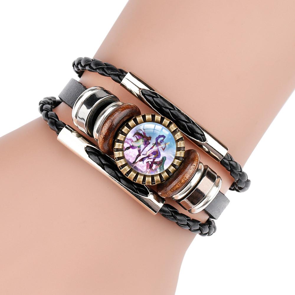 Rumi Zoey Mira Leather Beaded Jewelry Punk Style Bracelet