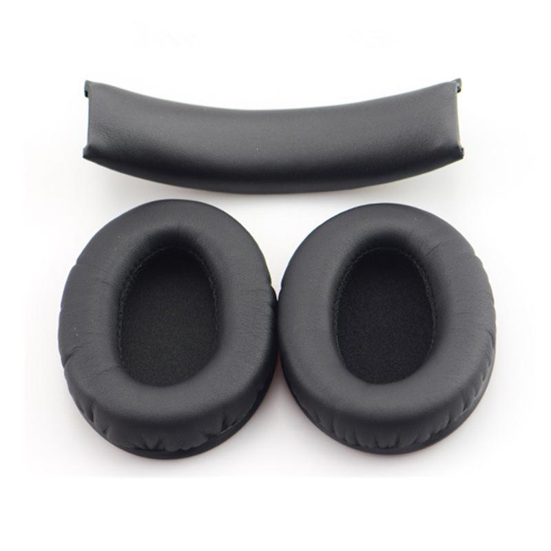 Pair of Soft Foam Headset Replacement Ear Pads and Headband Cushion