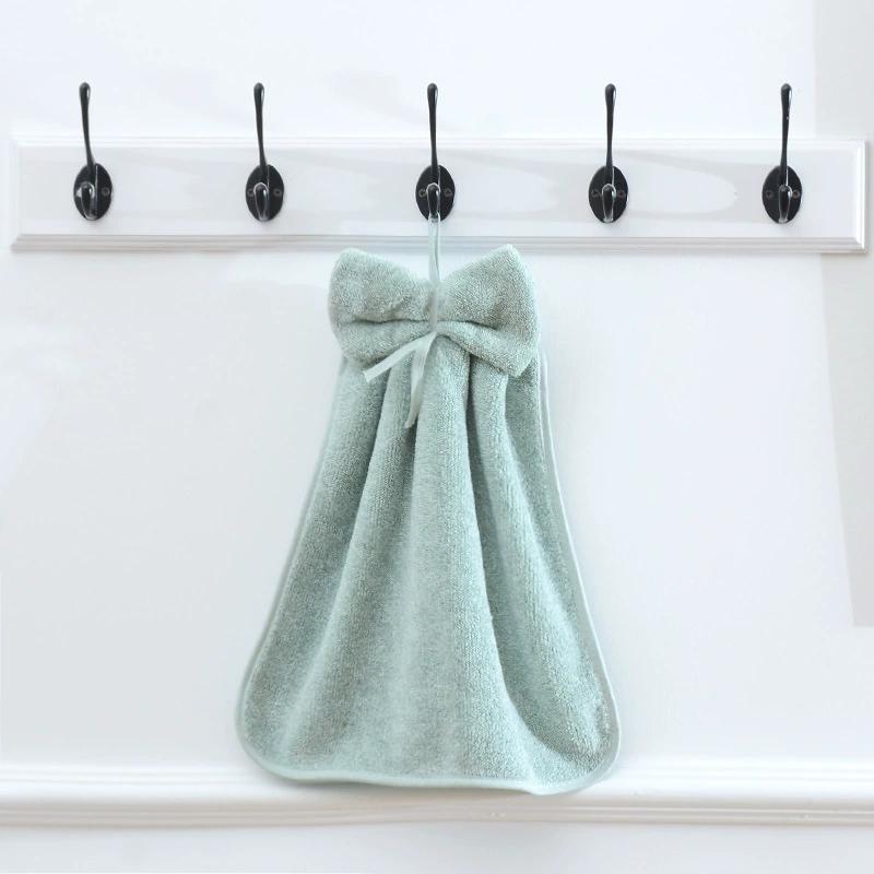 

Полотенце для рук Бытовое Бант Подвесной Тип Абсорбирующие Полотенца Кухонная Салфетка Носовой Платок Однотонное Кухонные Принадлежности зелёный