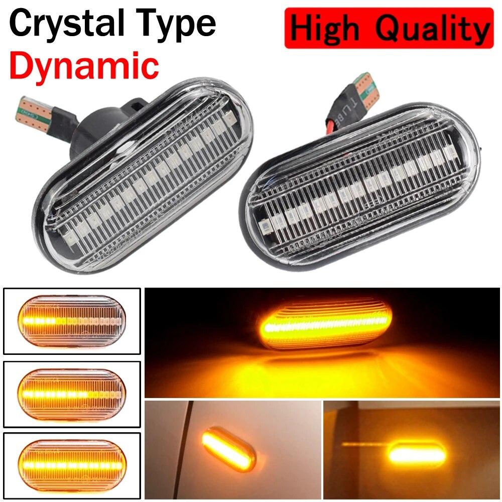 For Renault Clio 1 2 KANGOO MEGANE ESPACE TWINGO MASTER Led Dynamic Side Marker Turn Signal Light for Nissan Opel Smart FORTWO