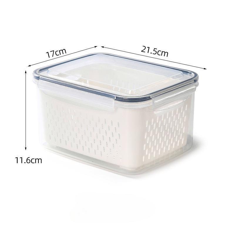 1PC Leak Proof Airtight Food Storage Containers Stackable Meal Prep Boxes For Fruits Vegetables Meat Grains