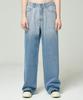 ATTENTIONROW Gradient Wide Denim Pants (Blue)
