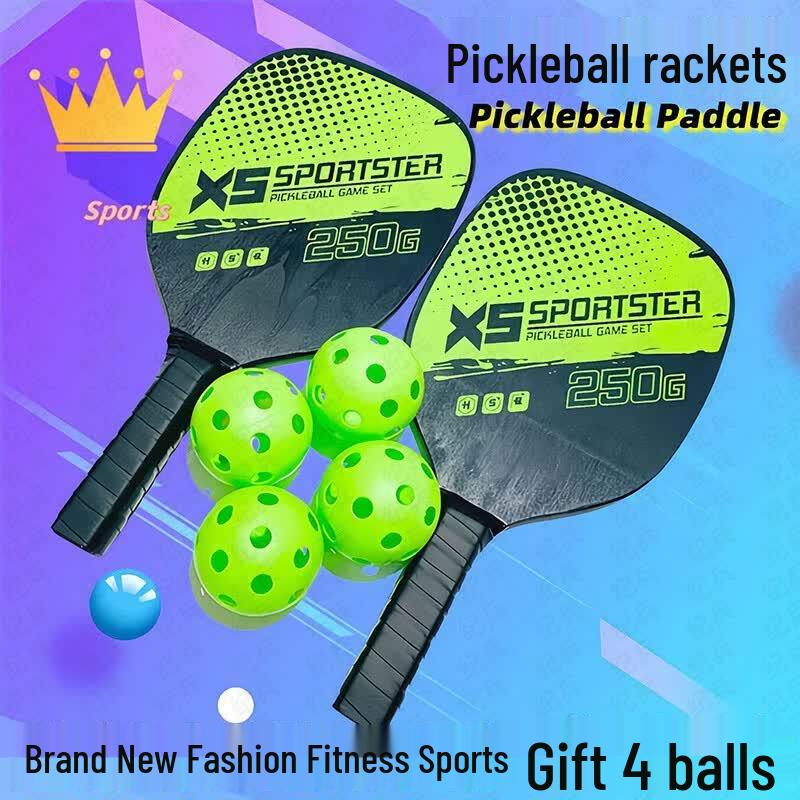 Poplar Wood Pickleball Paddle Set