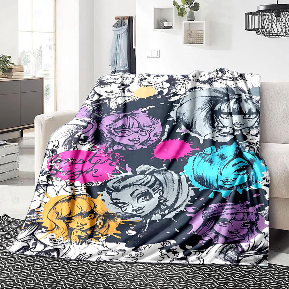 1Pc Purple Fashion Fantasy Blanket For Couch Bed Plush Cozy Fuzzy Blanket Super Soft Warm Blankets For Fall And Winter 091836