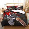 3d Music Notes Guitar Duvet Cover Set for Teens Adults Bedroom Decor Music Bedding Sets Fashion Hip Hop Comforter Cover