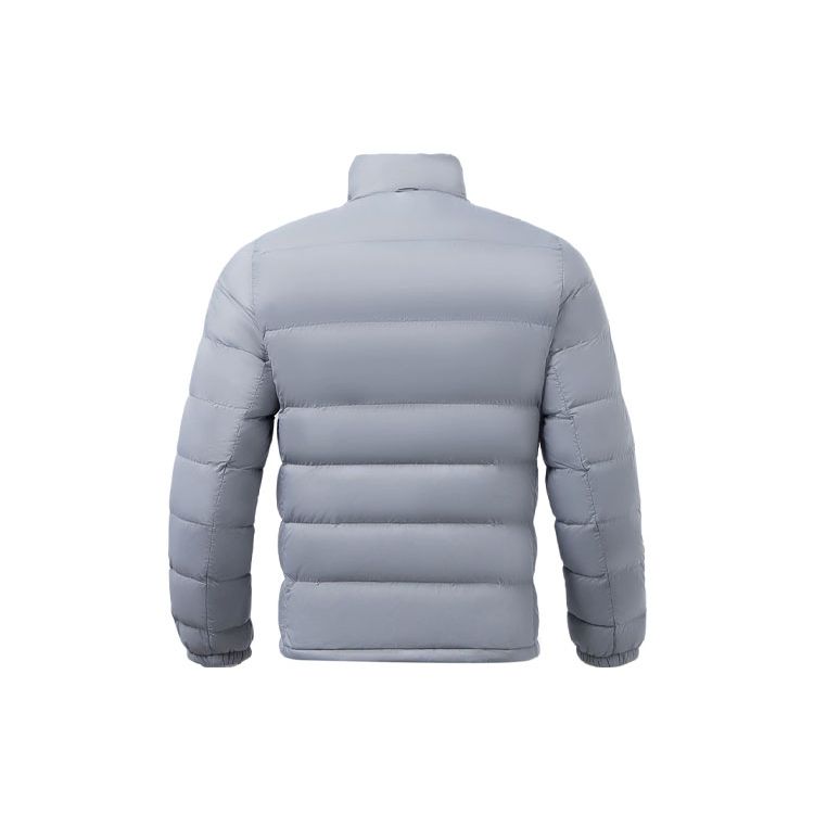 Li-Ning Fitness Series Logo Print Down Jacket Men Jackets Rock-Gray AYMR145-6