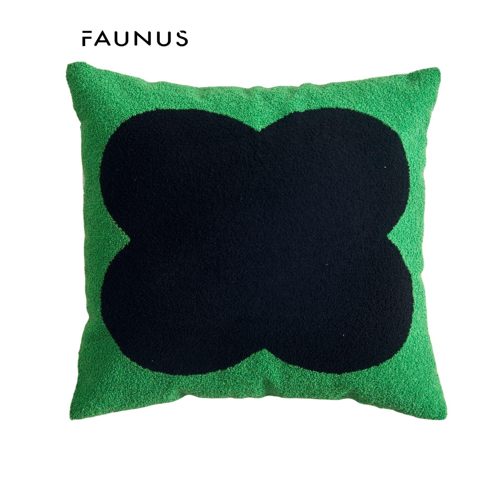 Housse de coussin décoratif 45x45CM Brodé Pois Prairie Moderne Simple Coussin de Canapé Housse de Taille Housse de Coussin Décorative pour la Maison 45x45cm