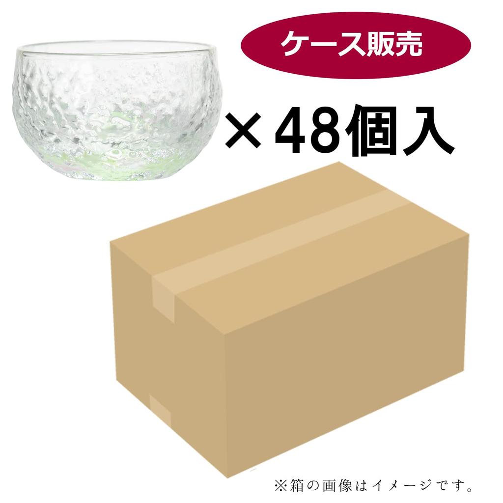 Toyo Sasaki Glass Cold Sake Glass Sake Cup Cup Made In Japan In Green 70ml 48 Pieces SA301 (Sold Case) Approx.
