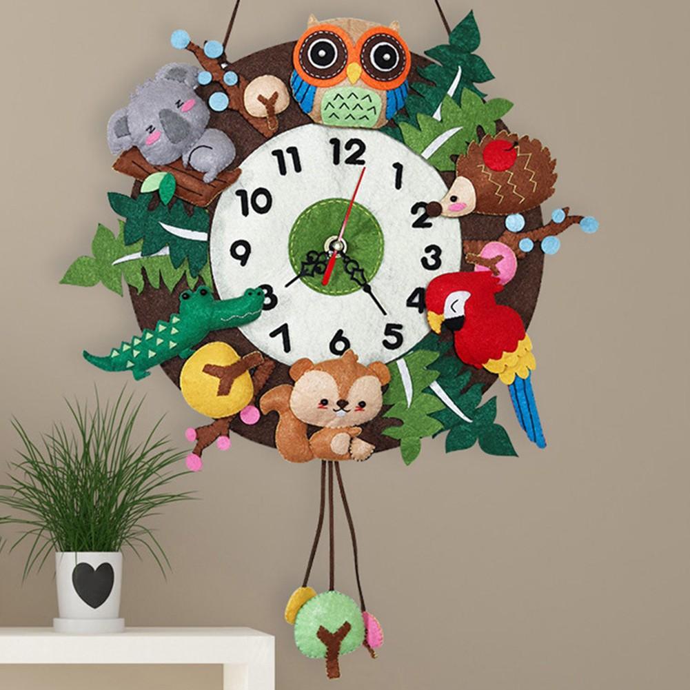 Kit ceas DIY Kit fetru Ceas de perete Kituri Ceas de perete DIY lucrat manual Decorare casă