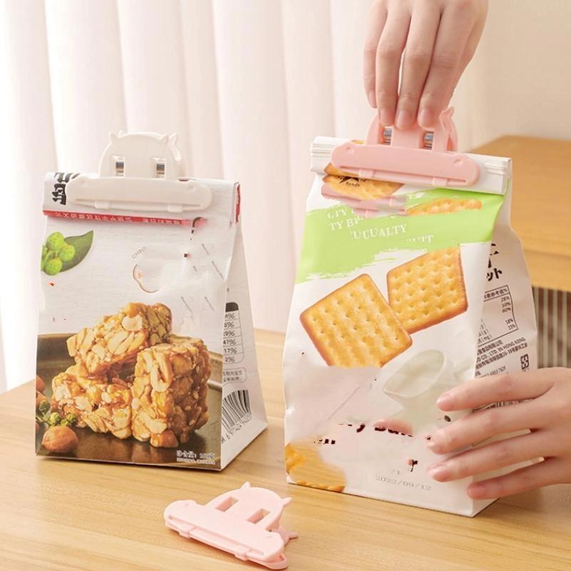 3 Pcs Portable Plastic Food Seal Clip Kitchen Snack Bag Milk Powder Moisture Proof Fresh Keeping Bag Clip For Home And Travel Use