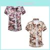 Stylish Summer Casual Floral Short Sleeve Shirt For Men In Plus Sizes With Comfortable Fit