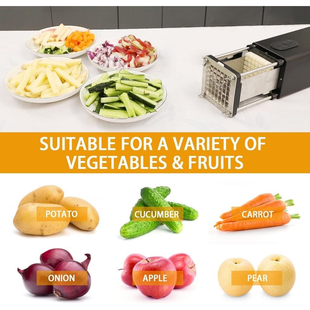 Stainless Steel Electric French Fry Cutter Multi Functional Food Chopper Professional Commercial Potato Slicer