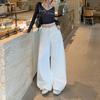 Women's High-Waisted Wide-Leg Denim Jeans - Bamboo White, Spring 2026
