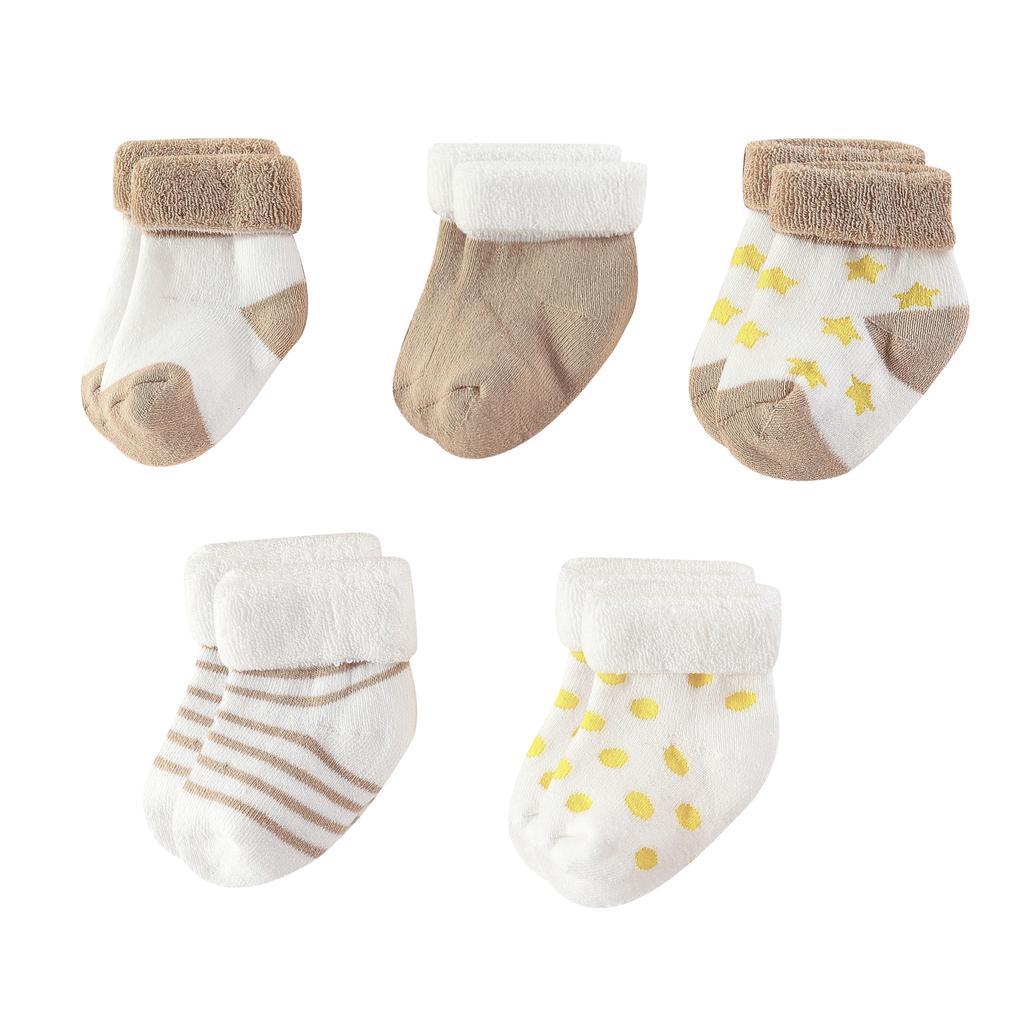 Unisex 5 Pairs Cotton Baby Boys Socks Newborn Solid Color Baby Girls Socks Sets 0-12M Infant Supplies Accessories Bebes
