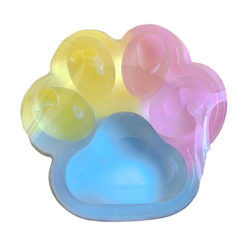 Novelty Squeeze Toy Mellow Paws Multicolored Soft Bounce Squeeze Paws for Kids Anxiety Reduce Teens Party Supplies 1
