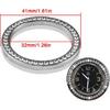 Pursuestar Bling Crystal Silver Car Central Console Round Clock Decoration Ring Cover Decals Trim for Mercedes Benz C E S GLC Class W213 E200 E300