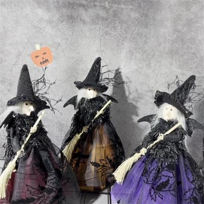 Decorações de Halloweenfantasma Boneca Bruxa Estrela Ponteira de Árvore Decoração de Mesa Enfeites de Boneca