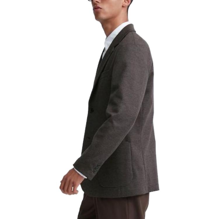 Uniqlo Single Button Loose Long Sleeve Blazer Men Blazers Brown Black 462530-39