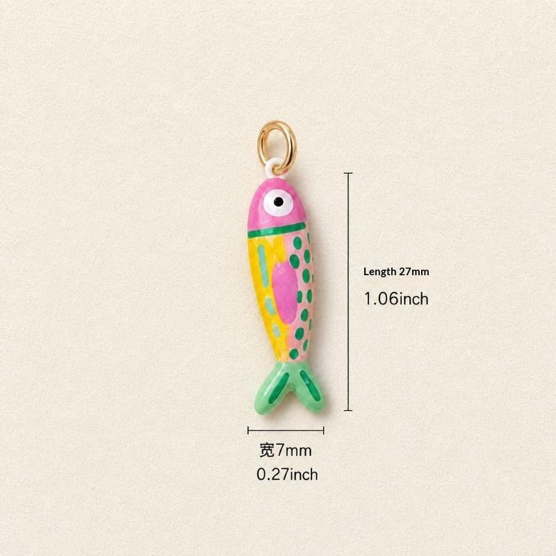 Kawaii Tropical Fish Charms Assorted Vivid Colors Pendants for DIY Earrings Bracelets Necklaces Kids Handcraft Jewelry Making