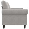 Vidaxl Sofa 2-Osobowa, Jasnoszara, 140 Cm, Tapicerowana Aksamitem