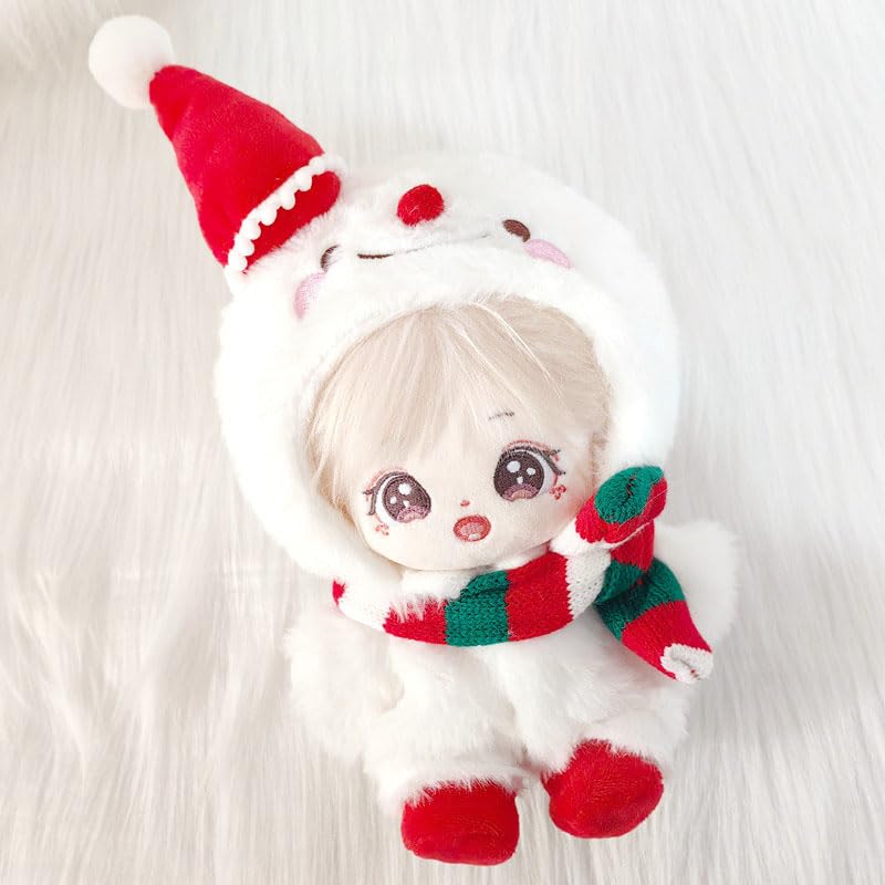 [Oshikatsu Goods Plush Clothes] Cosplay Dress-Up Plush Toy Mini Doll 20cm Universal Snowman Set of 3 for Christmas