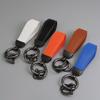 Genuine Leather Keychain for Business Professionals Portable Sturdy Keyring with Various Color for Everyday Use