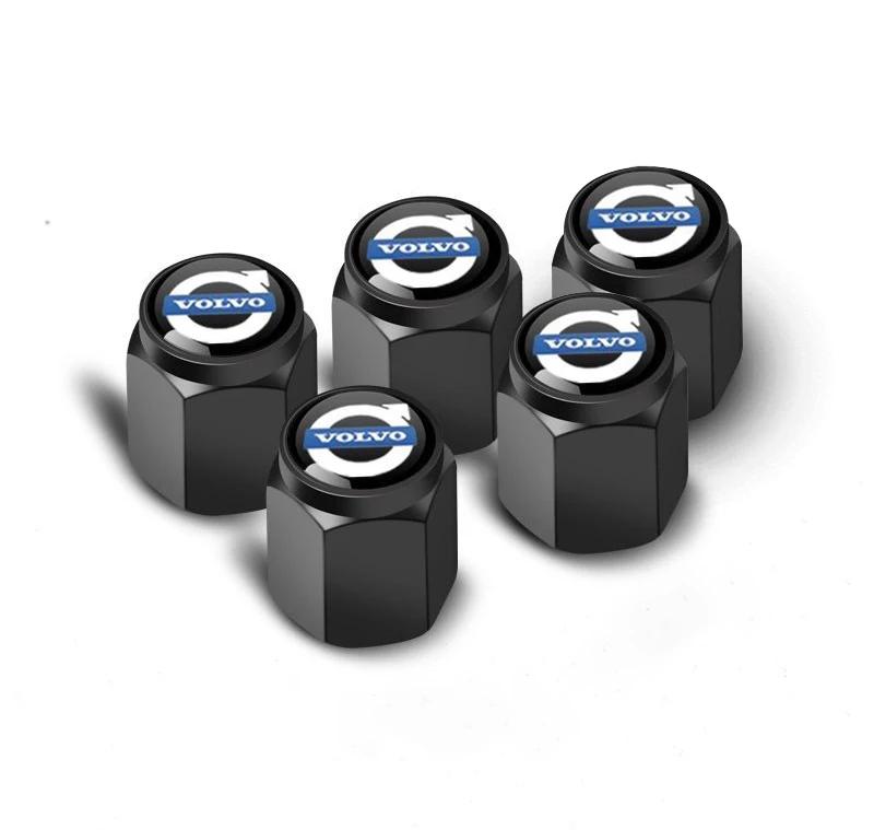 

5Pcs Car Wheel Tire Valve Caps Metal Stem Cover For Volvo XC60 V50 V40 XC90 S60 S40 S80l V90 V60 EX90 S90 XC40 C40 S70 Accessory