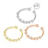 Rotatable Bead Rings Adjustable Stainless Steel Open RingsFashionable Spinner Rings Jewelry For Women for daily wear Gift