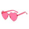 One Piece Love Heart Sunglasses Women Brand Designer Fashion Cute Sexy Retro Cheap Sun Glasses Red Female Sweet Eyewear Uv400