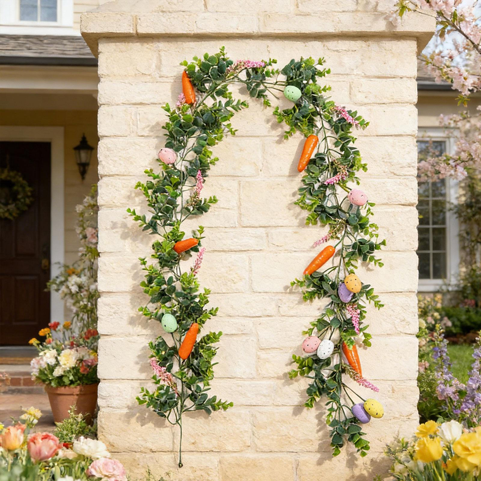 

Великодня штучна гірлянда з яйцями 175см Підвісна Рустикальна Весняна для Вечірки Дому C