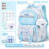 Cartoon multi-compartment schoolbag, female student-level large-capacity backpack, cute new girls' back