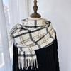 New Imitation Cashmere Plaid Warm Scarf for Women Winter Korean Version  Versatile Student Couple  Girl Scarf Men's Trendy