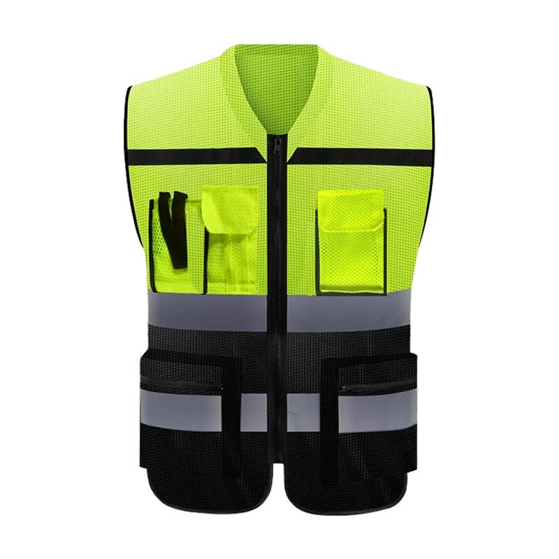 Multi-pocket Reflective Safety Vest for Construction & Security
