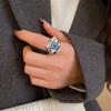 Zinc Zinc Alloy Copper Devil's Eye Ring Vintage Opening Finger Ring Glaze Luxury Ring  Clothes Accessories