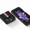Handyhülle für Samsung Galaxy Z Flip3 Flip4 5G Schwarz Coque Z Flip 3 Hart-PC Luxus-Hülle Zflip3 Funda Sportmarken-Streifen