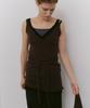 CACELE Raw Cut Strap Dress, Brown