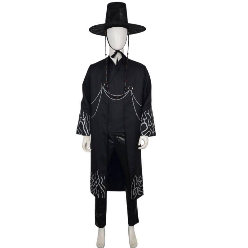 Kpop Idol Black Stage Performance Outfit Set for Boy Group Cosplay