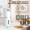 Fully Automatic Liquid Soap dispenser12.8oz/380ML Electric Wall-Mounted Touchless Soap Dispenser Suitable for Kitchen and Bathroom USB Rechargeable