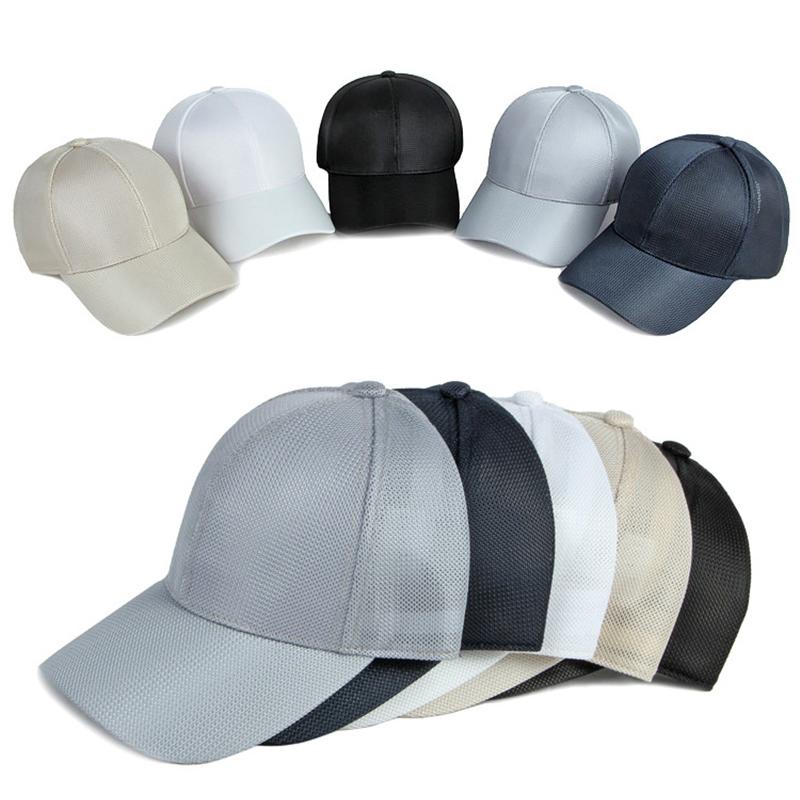 Summer Baseball Caps for Men Women Solid Hollow-out Hat Casual Outdoor Breathable Mesh Cap Travel Trucker Caps Adjustable Visor