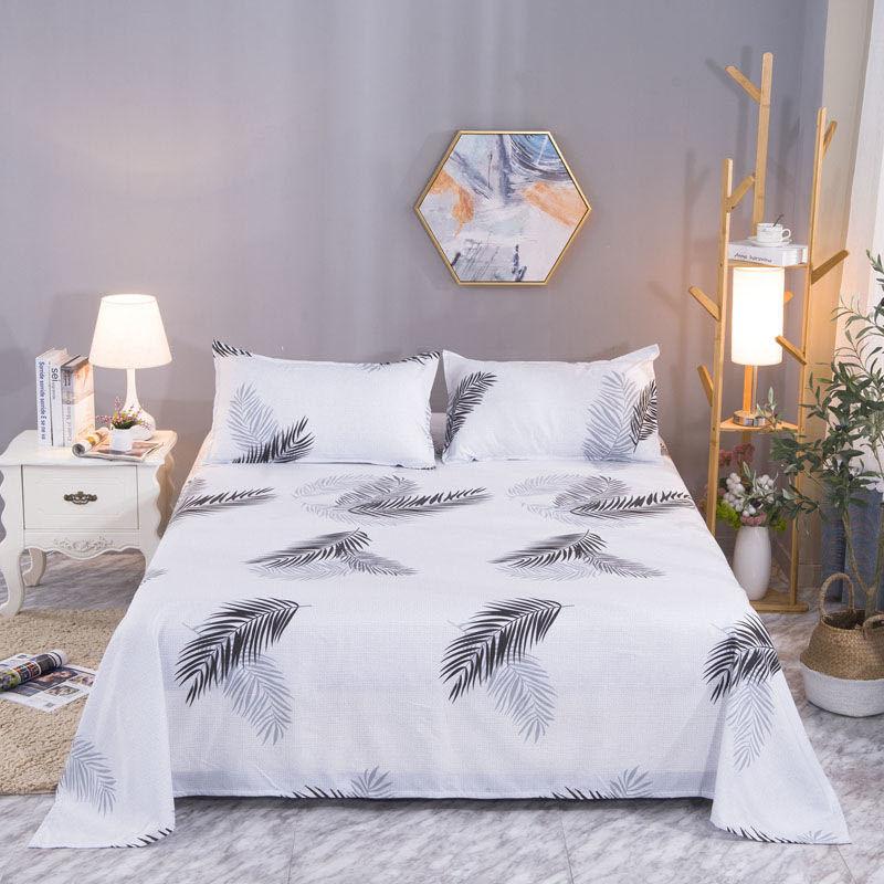 Karierte Spannbettlaken Queen-Size-Bett Studenten Gebürsteter Matratzenschoner Haushalt Einzel-Doppel-Bettdecke Bettwäschelaken Topper