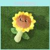 Sunflower Cartoon Plush Toys Children Soft Fill Doll Decorations Holiday Gift