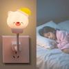 USB Night Light LED Cute Cartoon Bear rabit Night Lamp with Remote Control for Baby Kid Bedroom Decoration Bedside Lamp